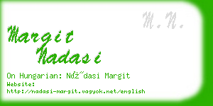 margit nadasi business card